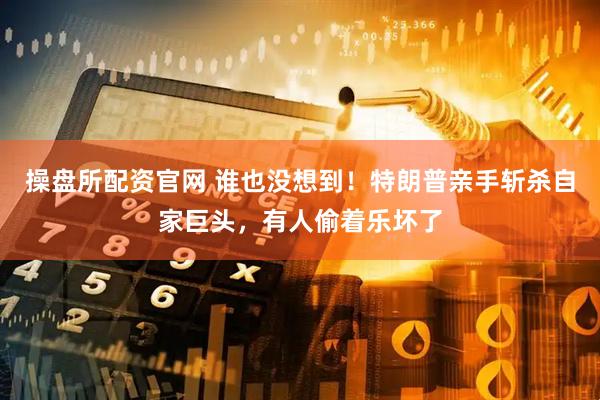 操盘所配资官网 谁也没想到!特朗普亲手斩杀自家巨头,有人偷着乐坏了